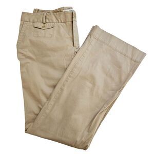 Banana Republic Pants Womens 14 Ryan Fit Tan Straight Leg Button Pockets Stretch